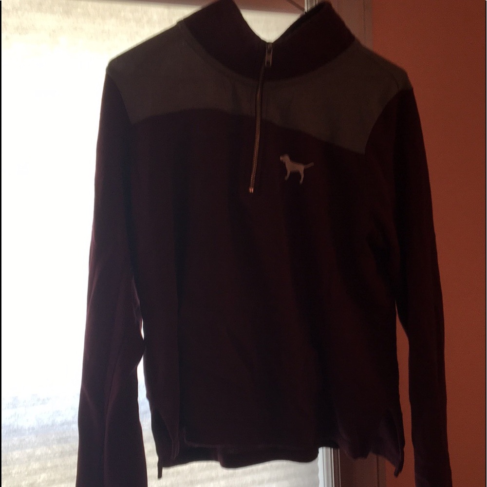 Burgundy quarter zip